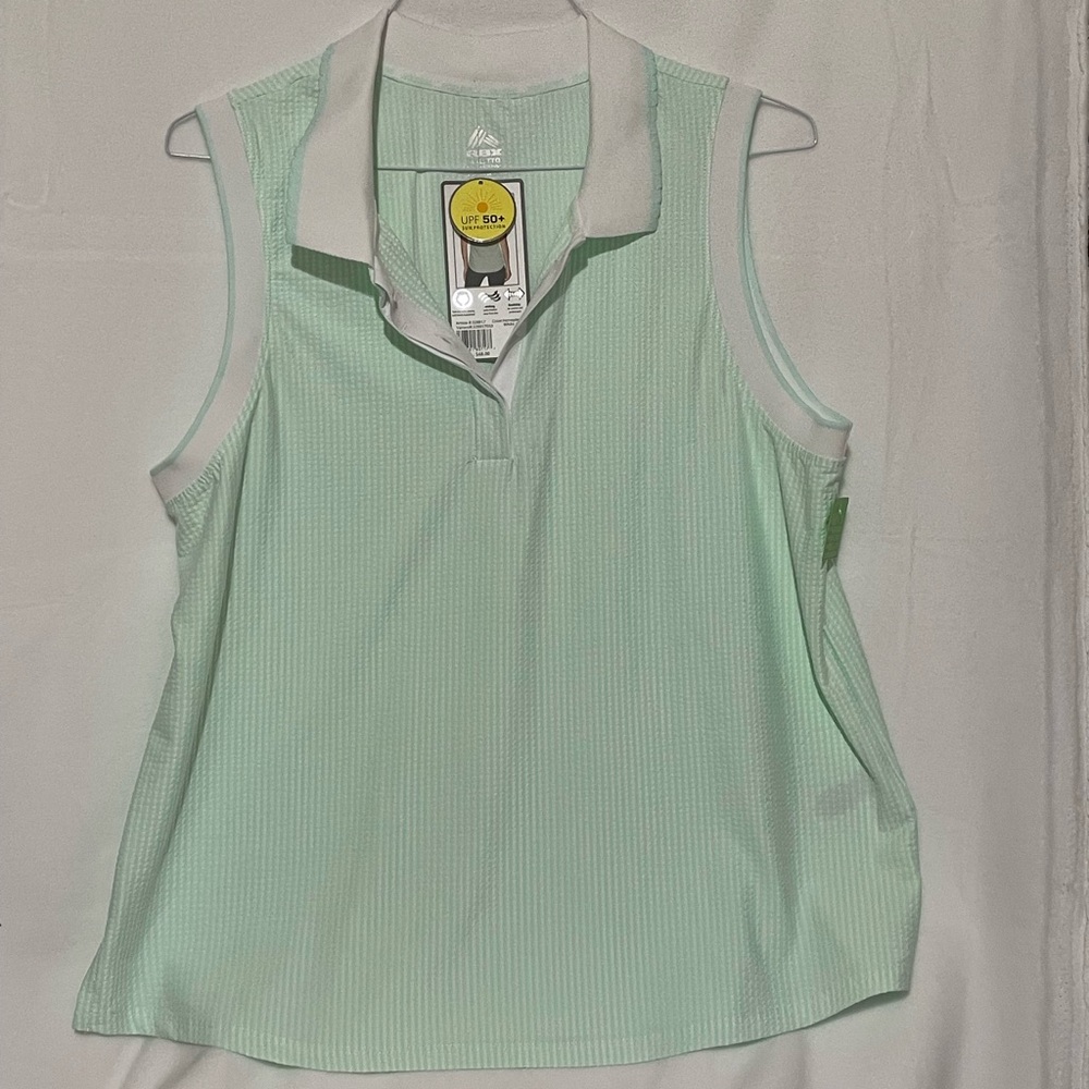 RBX Green Polo Collar Sleeveless Tank Tops Size xxl